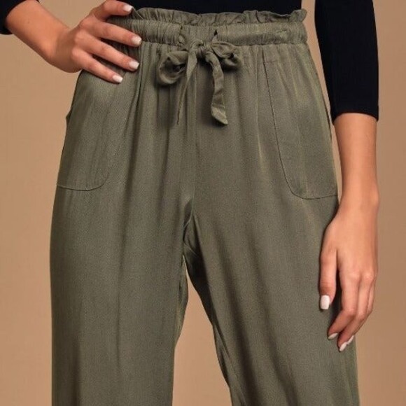 CLOSEOUT SALE MAKE AN OFFER-Lulus Sebastian olive green jogger pants size S - Picture 3 of 7